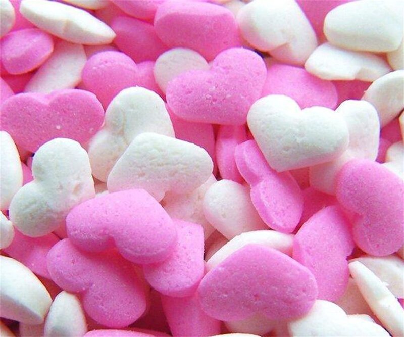 Pink and White Heart Candies — Sweet