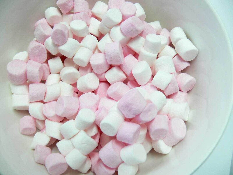 pink and white marshmallows