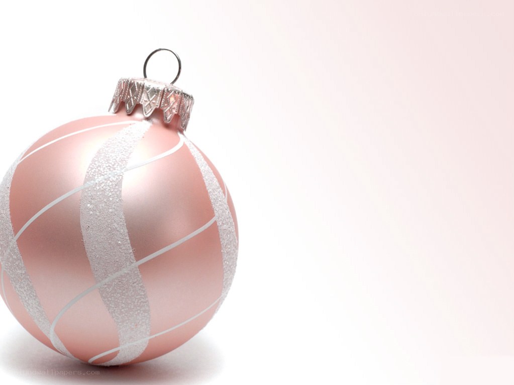 pink and white ornament