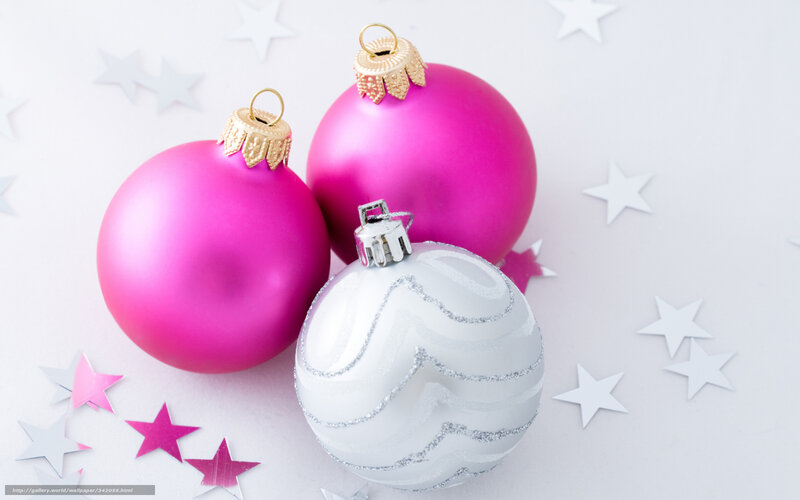 Pink and white ornaments