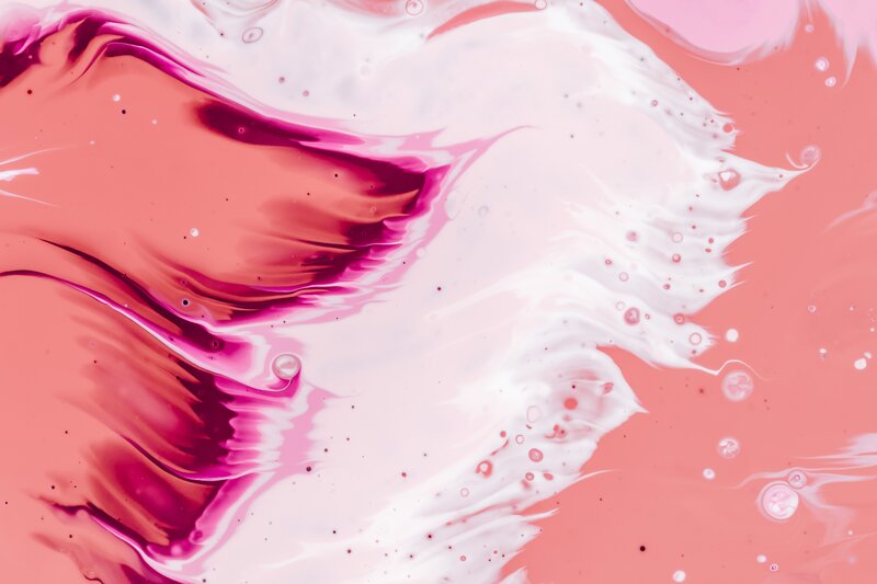 Pink and White Paint Swirls