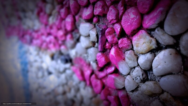 Pink and white pebbles