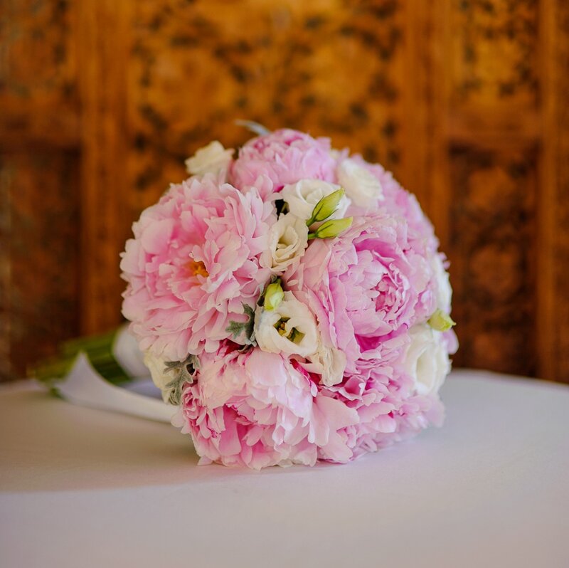 Pink and White Peony Bouquet — Calm