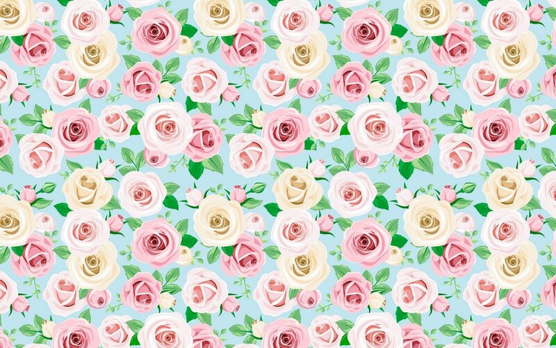 Pink and White Roses — Calm, Vector Art