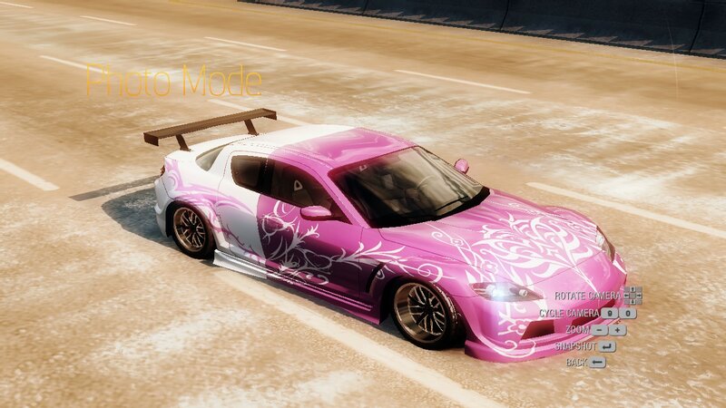 Pink and White Sports Car