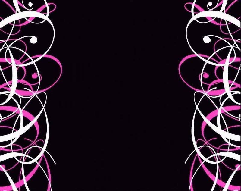 pink and white swirls on black