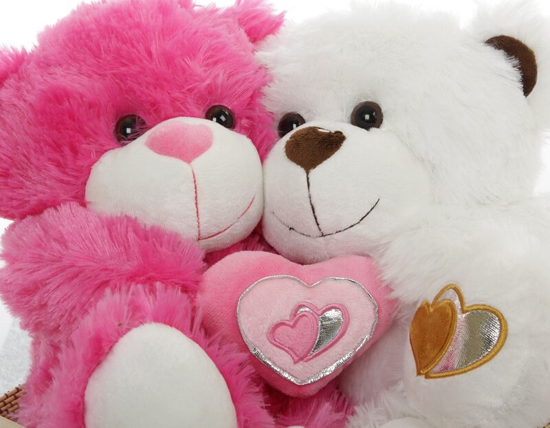 Pink and White Teddy Bears — Cute