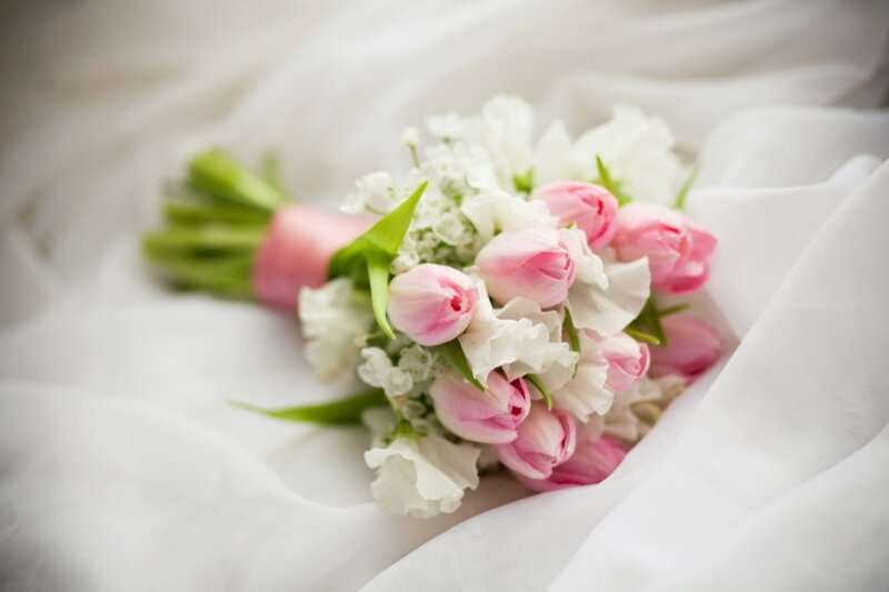 Pink and White Tulip Bouquet — Serene