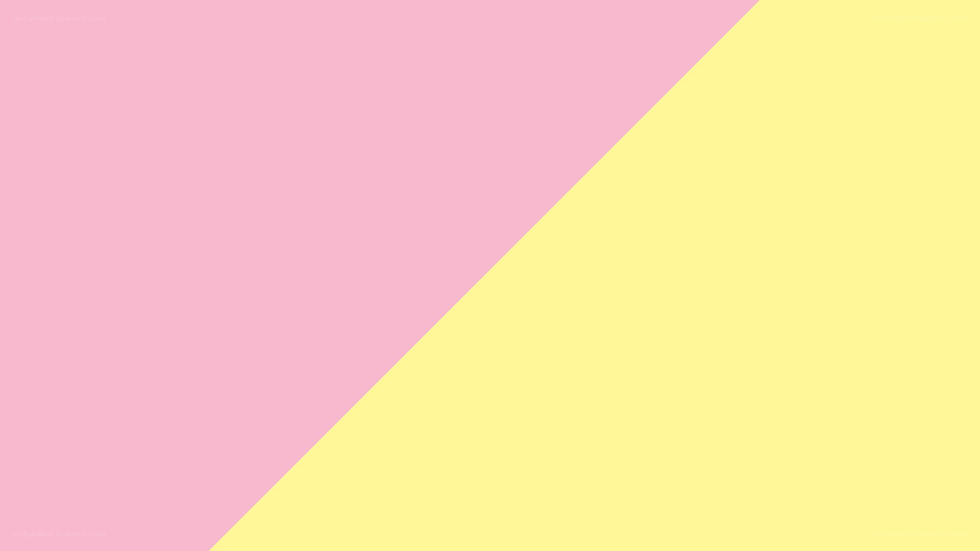 pink and yellow diagonal split