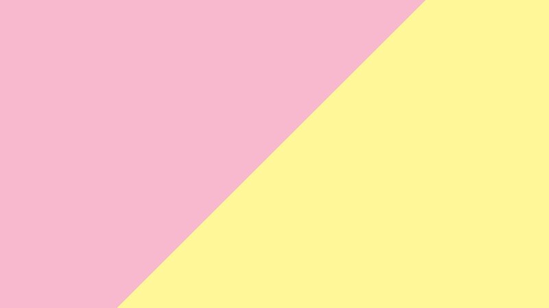 pink and yellow diagonal split