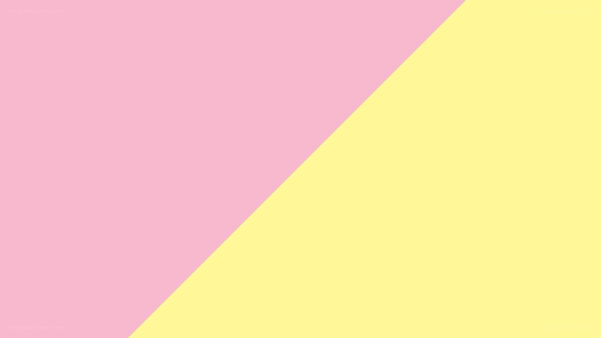 pink and yellow diagonal split