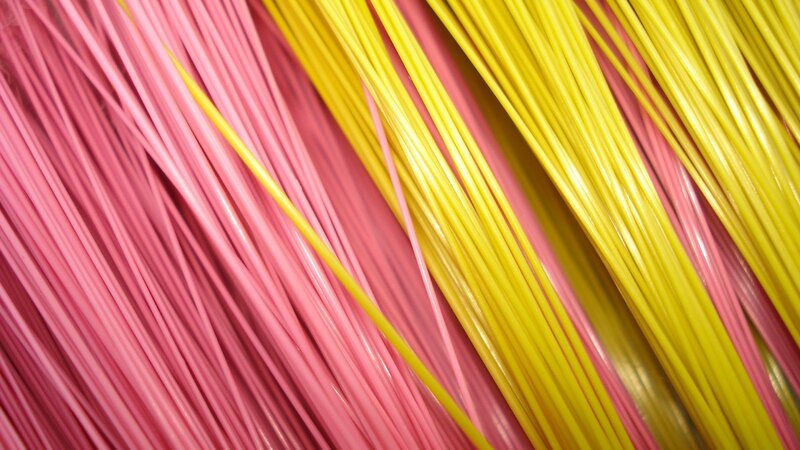 Pink and Yellow Fibers — Vibrant