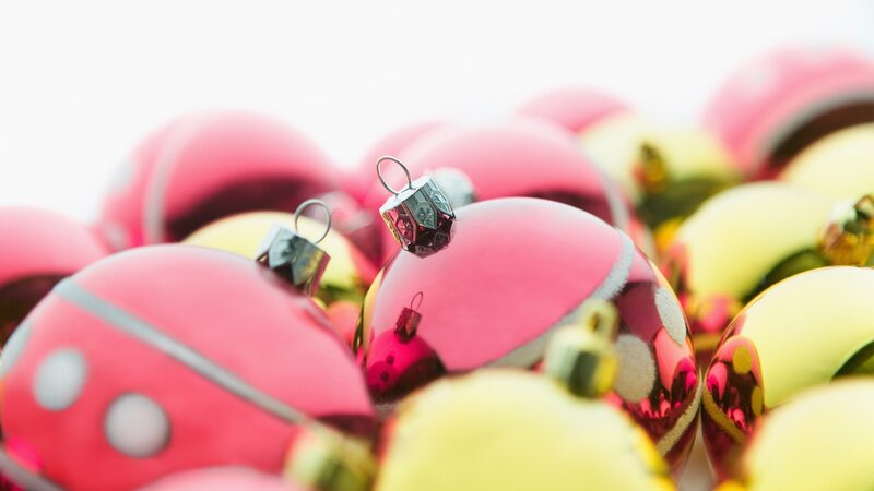 Pink and Yellow Ornaments