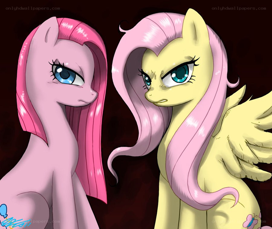 Pink and yellow ponies