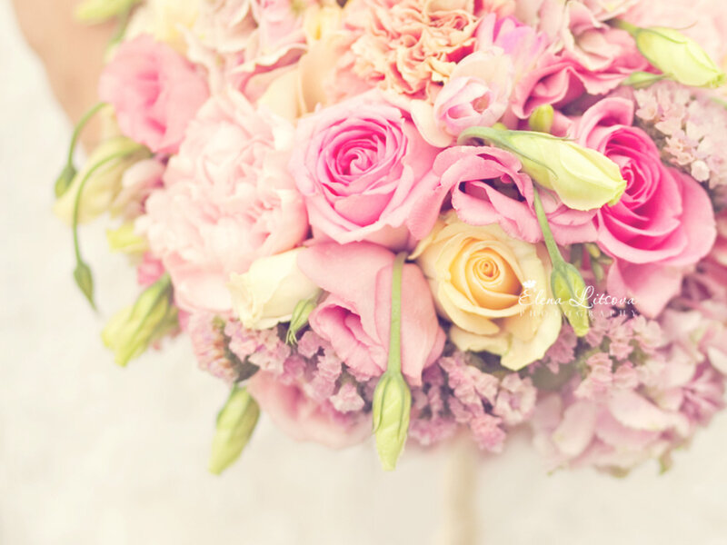 Pink and Yellow Rose Bouquet — Soft