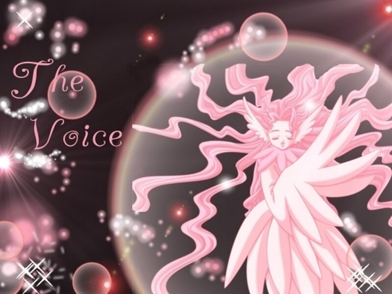 pink angel with flowing hair