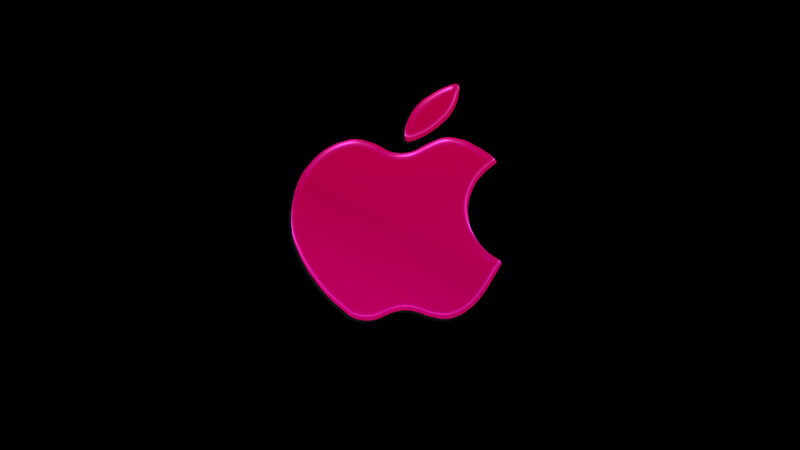 Pink Apple Logo — Magenta