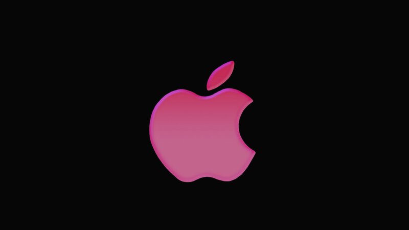 Pink Apple Logo — Minimalist, 3d Render