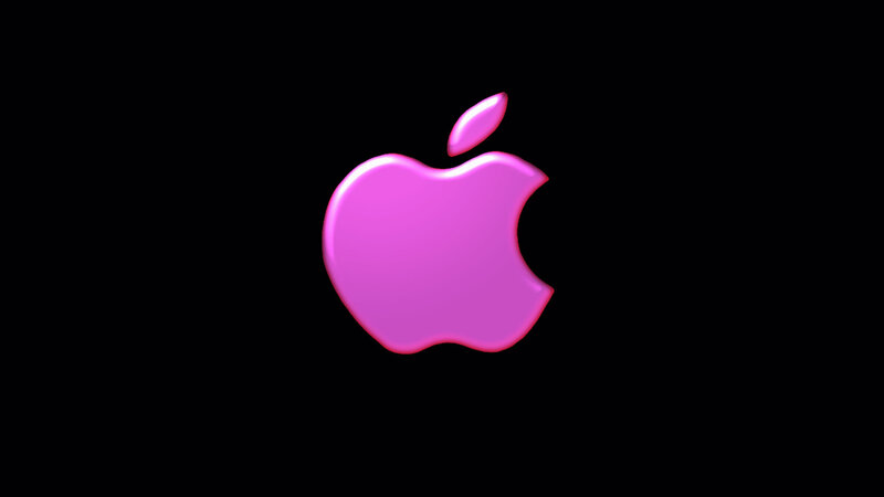 Pink Apple Logo — Minimalist