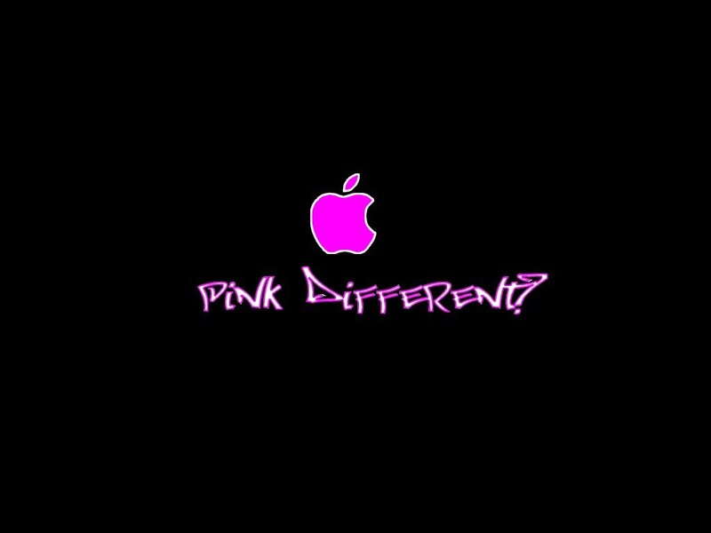 pink apple logo with text