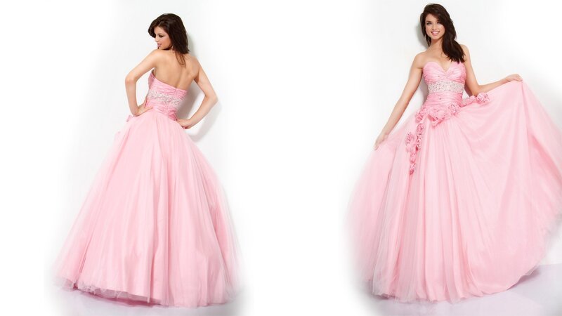 Pink ball gown dress