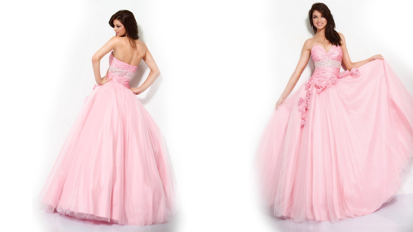 Pink ball gown dress