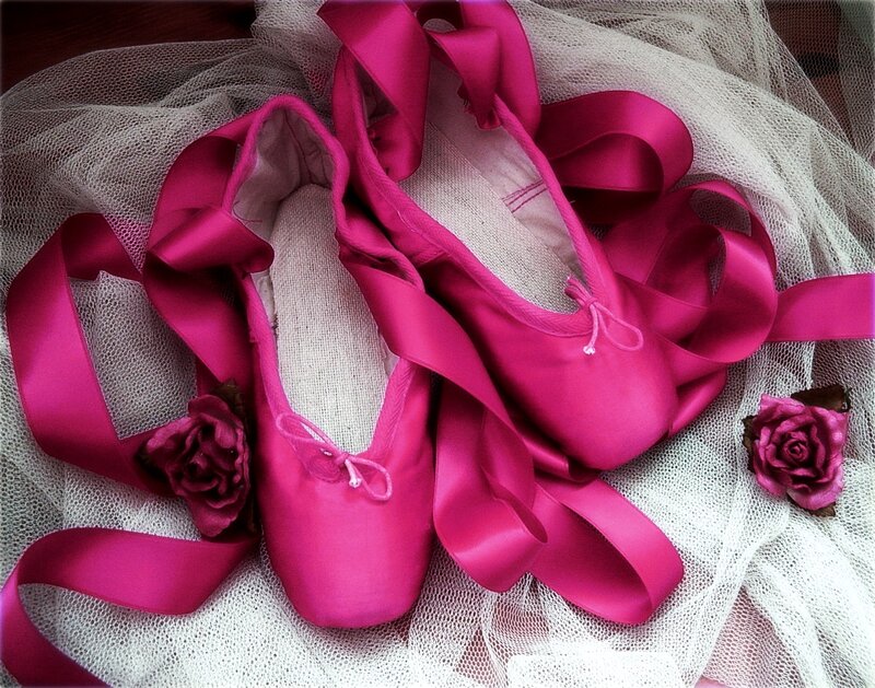 Pink Ballet Shoes — Magenta