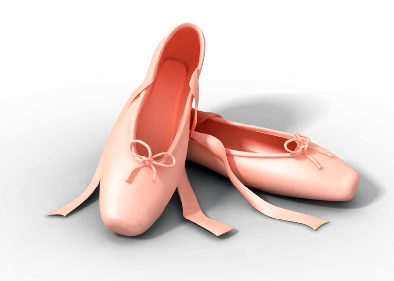 pink ballet shoes