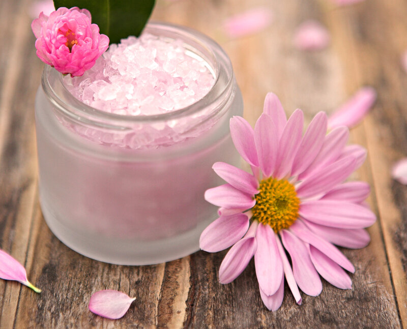 Pink Bath Salts in Jar