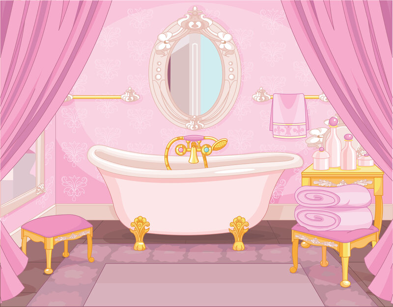 Pink Bathroom Interior