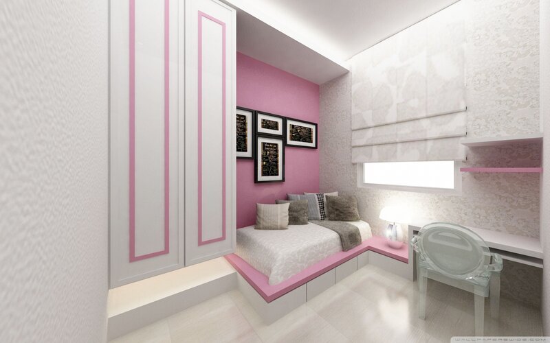 Pink Bedroom Interior — Calm