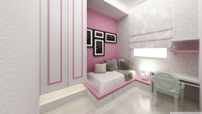 Pink Bedroom Interior