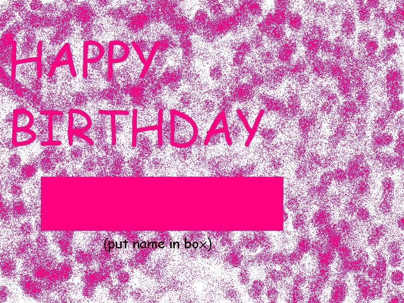 pink birthday card template