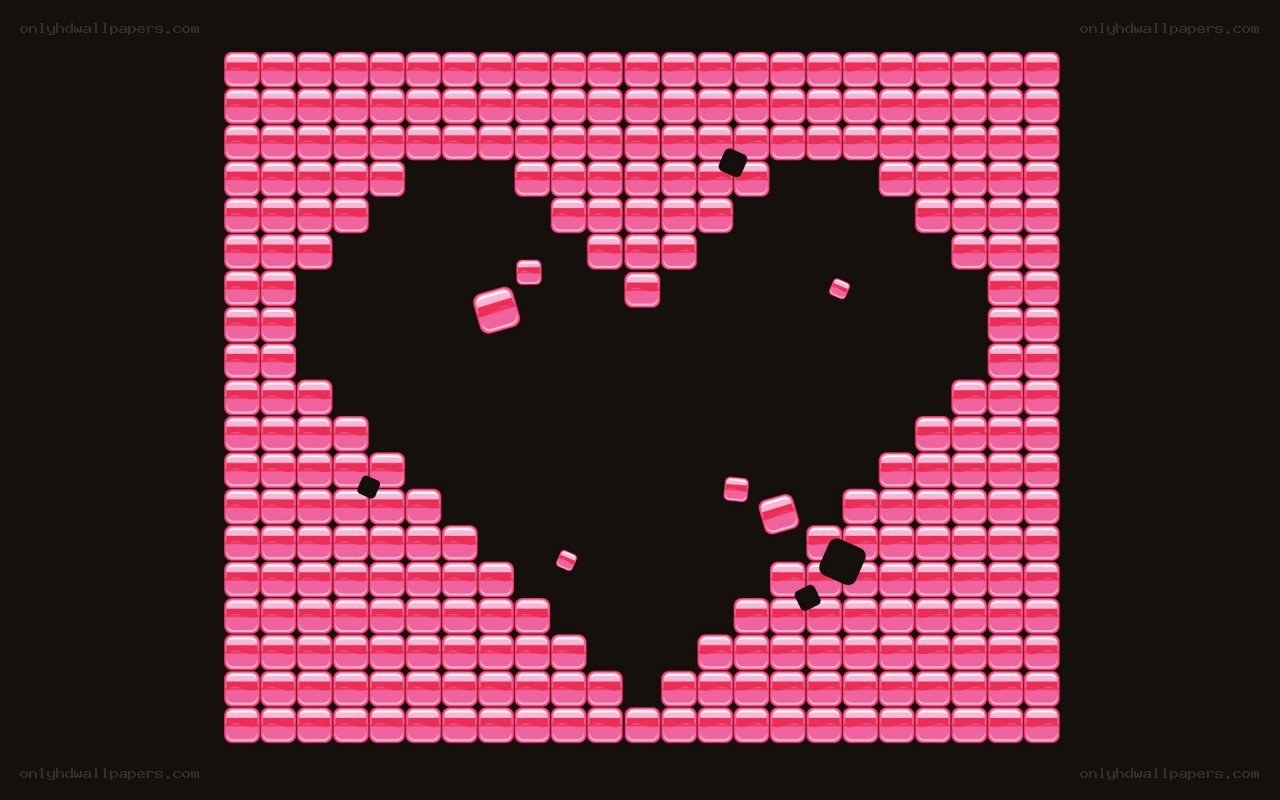 Pink block destruction game