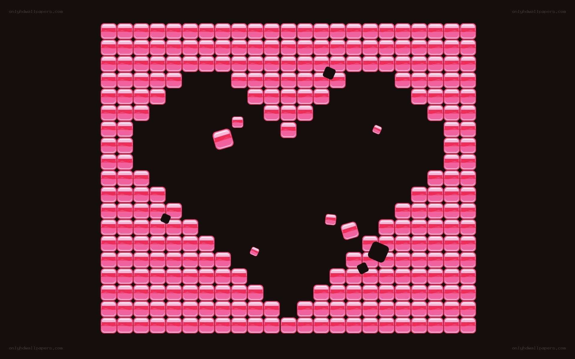 Pink block destruction game
