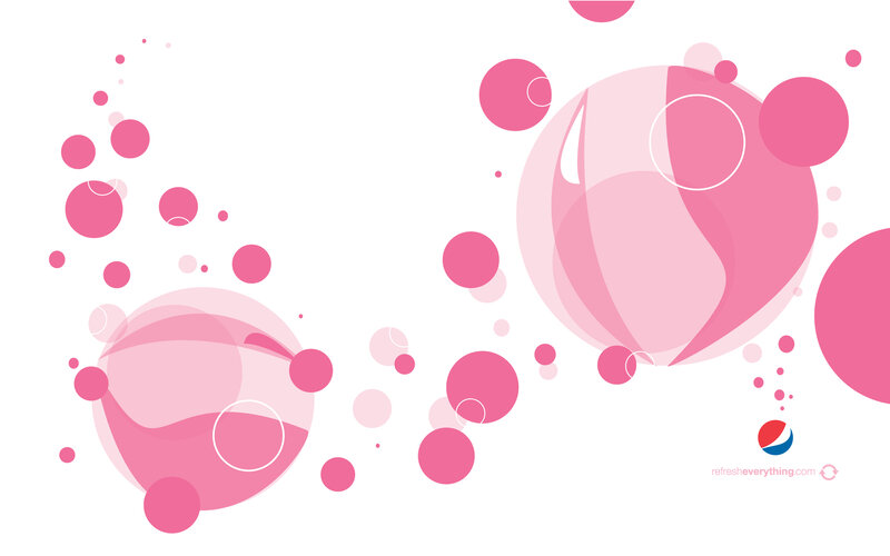 Pink Bubbles on White