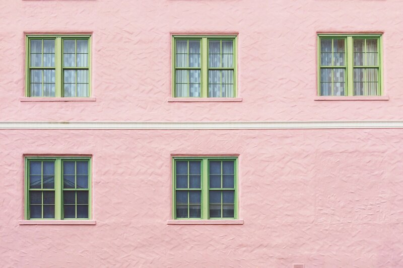 Pink Building Facade — Calm