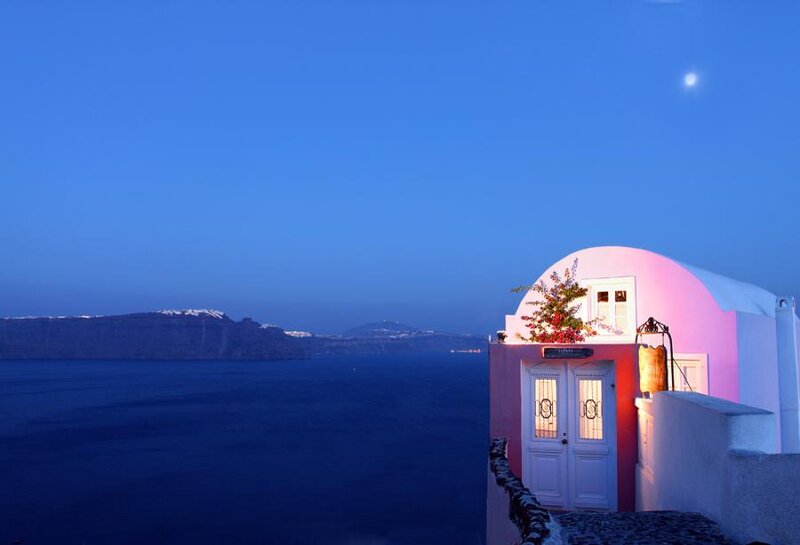 Pink Building on Cliff