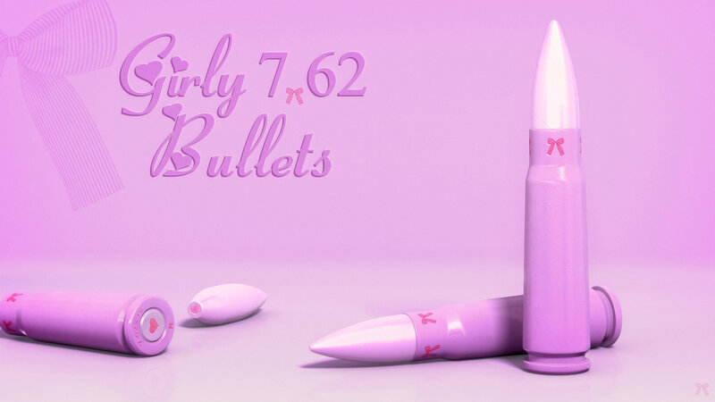 Pink bullets with hearts