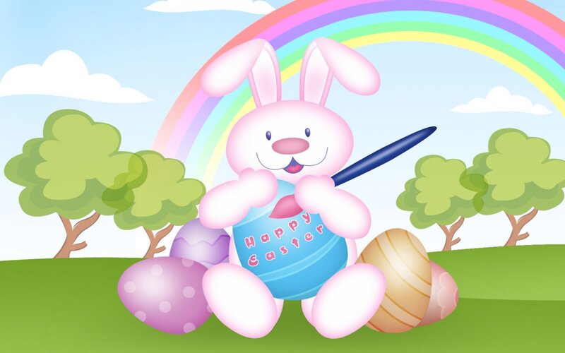 Pink Bunny with Eggs