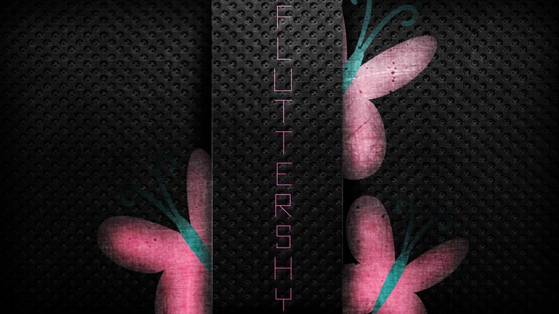 Pink Butterflies on Black — Dark