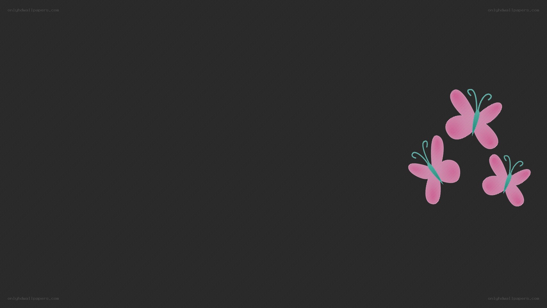 pink butterflies on dark background