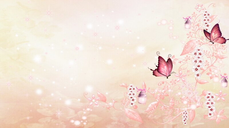 Pink Butterflies on Vines