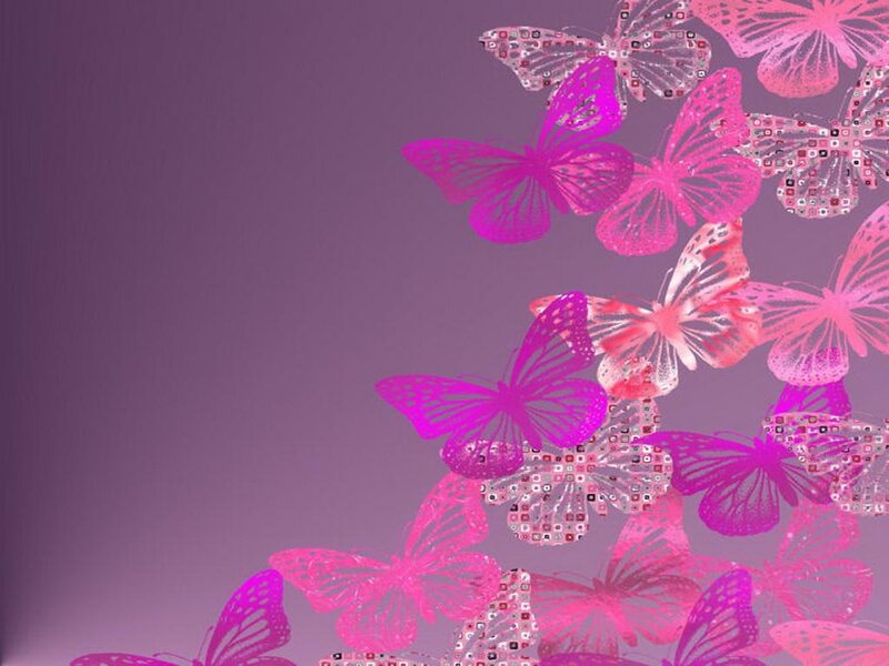 Pink Butterflies — Purple