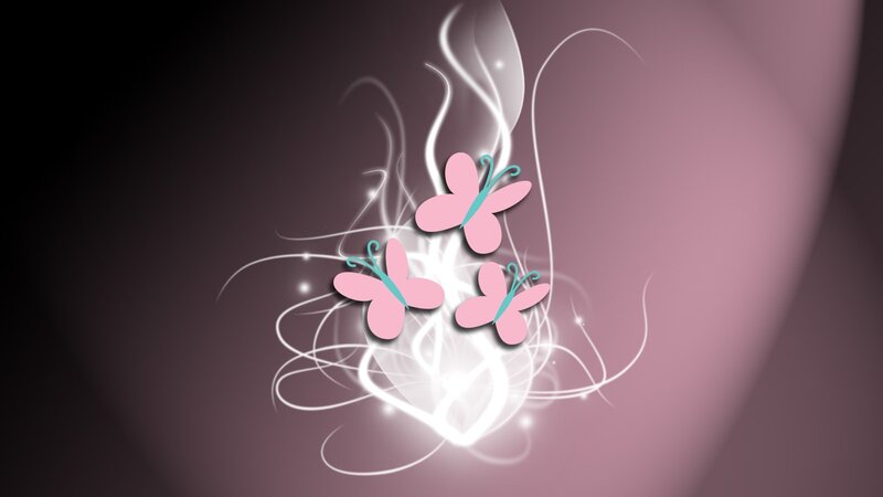 pink butterflies with light effects