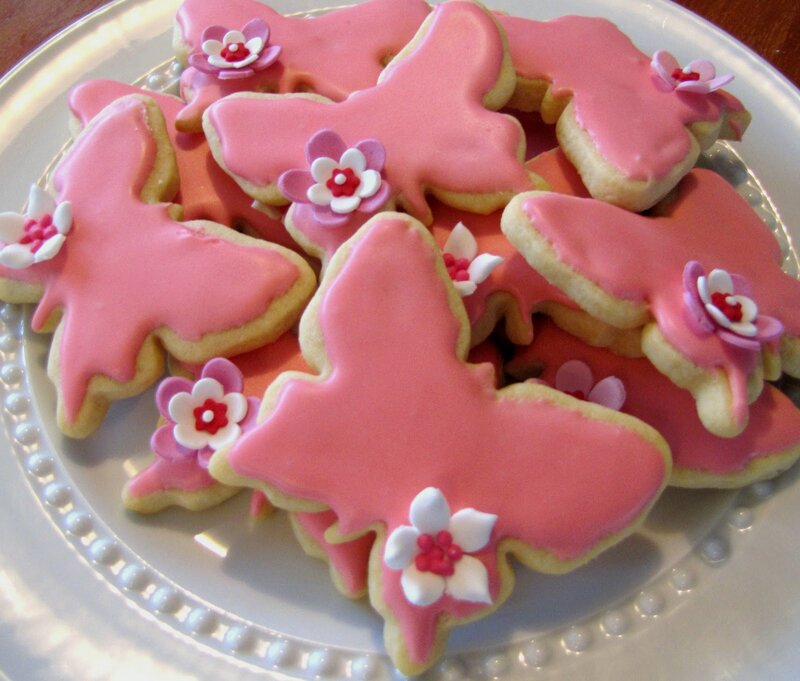 Pink Butterfly Cookies