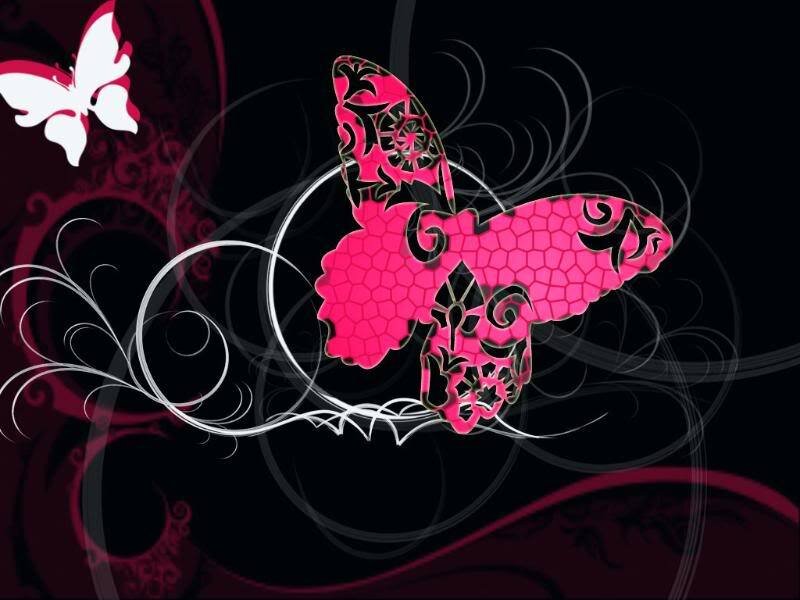 pink butterfly design