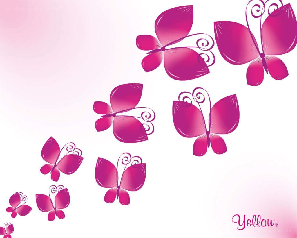 pink butterfly wallpaper