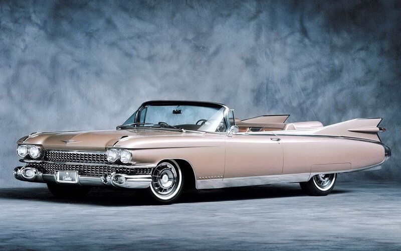 Pink Cadillac Convertible — Dramatic, Photograph