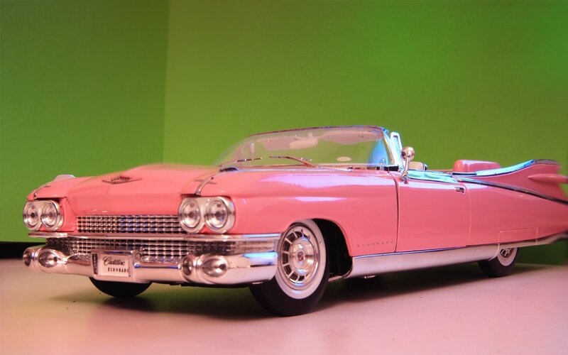Pink Cadillac Model Car — Retro